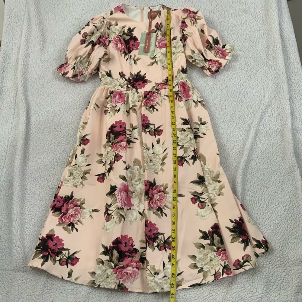 JESSAKAE Midi Dress Rosewood Acre Small Pink Floral Fairy Romantic Cottage Core - Picture 15 of 15